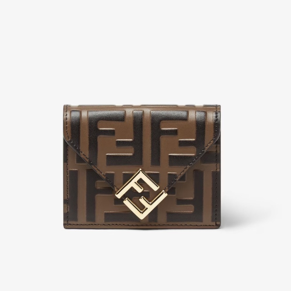 Fendi FF diamonds trifold wallet